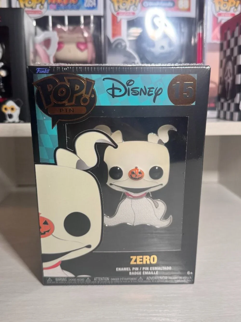 ZERO #15 Funko POP! Pin - Nightmare Before Christmas - Glow in the Dark Sealed